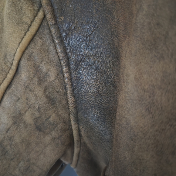 Vtg U2 Wear Me Out Leather Bomber Jacket - Mens sz 46- Distressed/Inner print - Picture 7 of 16